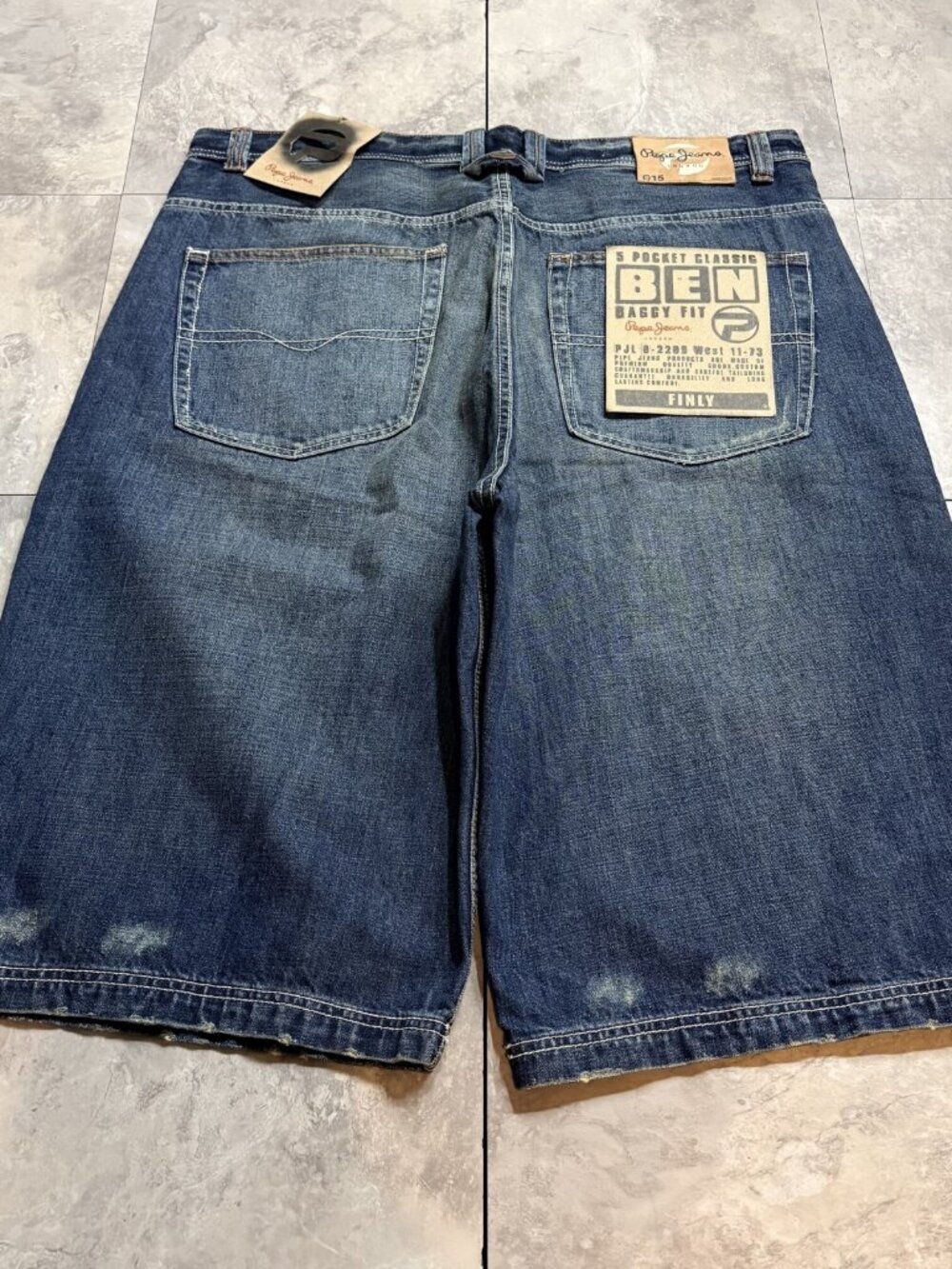 NWT Pepe Jeans London B15 Baggy Denim Jorts 42